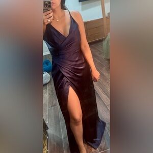 Elegant Navy Blue Evening Dress